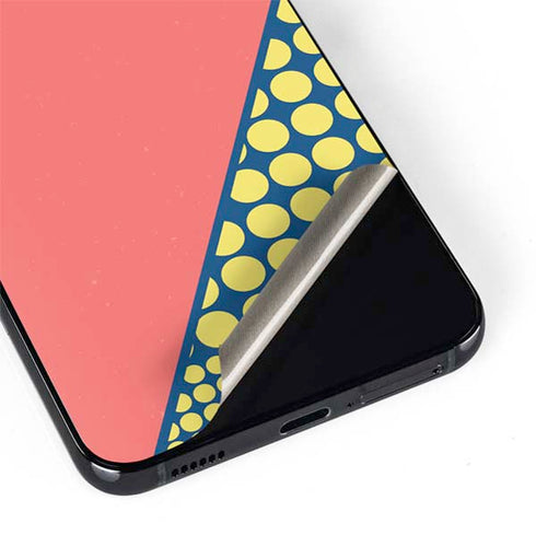 Coral Diagonal Split Galaxy S22 Plus Skin